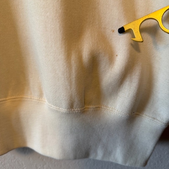 Basic Editions, Women’s Ivory Pockets Button Up V Neck Cardigan, Size L - Picture 5 of 6